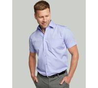 Fresh Blue Short Sleeve Cotton Rich Non-Iron Shirt Double Two Blue 15 in