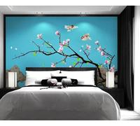 Fresh Blue Tree Branch Flower Flower Bird 3D Wallpaper Luxury Home Dining Decor Paste Sofa Living Room The Wall for Bedroom Mural-350cm×256cm