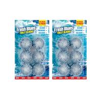 Fresh Blues Toilet Blocks, Cleans, Freshens and Colours, Long Lasting WC Freshener, 2 x 6 Pack