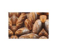 Fresh Bread Pattern Placemat Set (6 Sheets) - 12Ã-18 Inch Table Mats, Suitable for Dining Tables, Coffee Tables, Banquet Settings
