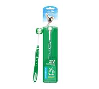 Fresh Breath by TropiClean Triple Flex Toothbrush for Small Dogs - 360° Bristles, Fast & Easy Clean - Helps Remove Plaque & Tartar