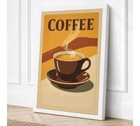 Fresh Brew Poured Vintage Canvas Wall Art Print 30x20 Inch