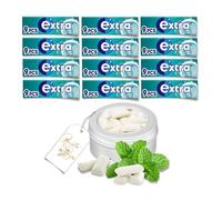 Fresh Burst Chewing Gum Bundle 12 Packs in Total With Screw Lid Tin & Gift Tag - Sugar Free Fresh Breath Mints for Car. home and Office Consumption or Gift Ideas