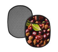 Fresh Chestnuts 2PCS Silicone Pot mat - Kitchen Table/Outdoor Picnic/hot Pot Essential (1-2 Pieces Optional)
