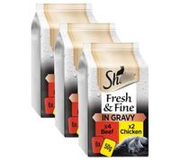 Fresh Choice Gravy Sachets 6 x 50g x Pak of 3 - Give Your Beloved Pet Cat a Delicious Meal - Succulent Collection With Chicken, Beef and Duck