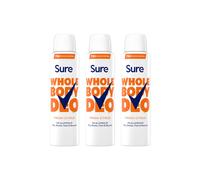 Fresh Citrus Whole Body 'Deodorant Spray' Aluminium Free 150ml, 3pk Sure White One Size
