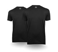 Fresh Clean Threads Men's Crew Neck T-Shirts - Short Sleeve, Fitted Style, Soft Cotton-Poly Blend, Tag-Free Comfort, Black (2 Pack), XL
