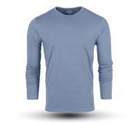 Fresh Clean Threads Mens Long Sleeve T-Shirt - Pre Shrunk Soft Fitted Premium Classic Tee - Men's T Shirts Cotton Poly, Light Blue, XXL