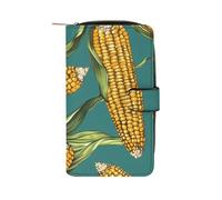 Fresh Corn Cob Long Purses for Women Leather Card Holder Mens Wallet Coin Purse