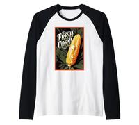 Fresh Corn on The Cob Raglan Baseball Tee