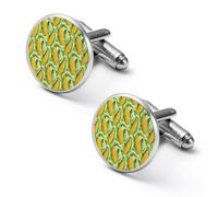 Fresh Corn On The Cob Shirt Cufflinks for Men Cuff Links Tie Father Husband Wedding Business 2.0cm