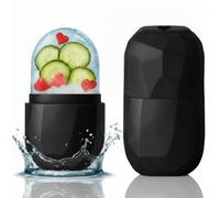 FRESH CUBE Cooling Face Tool for Puffiness, Eyes & Neck - Reusable Skincare Ice Cube for Redness, Glow & Soothing - Leakproof Beauty Gift for Daily Use (Onyx Black)