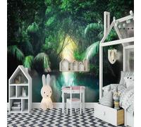 Fresh Cubic Lake Green Jungle 3D Wallpaper Luxury Home Dining Decor Paste Sofa Living Room The Wall for Bedroom Mural-430cm×300cm