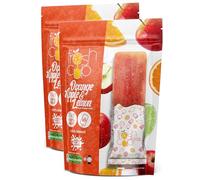 Fresh Cup 100% Pure Fruit Puree Orange Apple & Lemon Flavour Ices 5 x 50g (Pack of 2) | No Added Preservatives, Colouring or Water | Gluten Free, Dairy Free | 100% Natural, Kosher