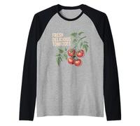 Fresh Delicious Tomatoes Vintage Heirloom Garden Raglan Baseball Tee