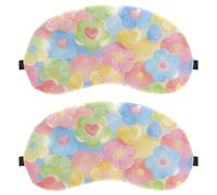 Fresh Dewdrops on Grass Anti-Mite Breathable Fabric Eye Cover with Adjustable Hook-and-Loop Strap