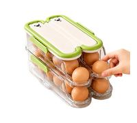 Fresh Egg Holder, Efficient Fridge Organizer Tray, Two Layer Rolling Dispenser with Auto Feed Mechanism, Strong Acrylic Storage Box, Minimal Kitchen Design System, Egg Storage for Restaurant Cabinet