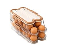 Fresh Egg Holder, Efficient Fridge Organizer Tray, Two Layer Rolling Dispenser with Auto Feed Mechanism, Strong Acrylic Storage Box, Minimal Kitchen Design System, Egg Storage for Restaurant Cabinet