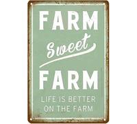 Fresh Eggs Farm - Vintage Tin Sign Retro Metal Signs for Garage Family Bar Cafe Room Bathroom Art Wall Decor Poster 8x12 Inch