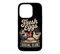 Fresh Eggs Social Club Funny Chicken Farm Case for iPhone 14 Pro