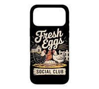 Fresh Eggs Social Club Funny Chicken Farm Case for iPhone 17 Pro Max