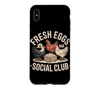 Fresh Eggs Social Club Funny Chicken Farm Case for iPhone XS Max