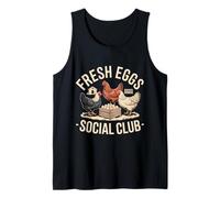 Fresh Eggs Social Club Funny Chicken Farm Tank Top