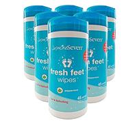 Fresh Feet Wipes Mint Wipes in Resealable Container Box of 6 to 45 Wipes = 270 Wipes by Jasmine Seven