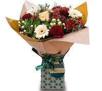 Fresh Flower Bouquet, New Day Flowers - White Roses, Chrysanthemums and Pink Carnations Perfect for Birthdays, Anniversaries, Mother’s Day, New Baby, Celebrate a Special Occasion or say Thanks, Sorry