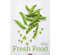 Fresh Food 2024. Großer Wandkalender mit 12 eleganten Lifestyle-Fotos für die Küche. Stylische Food-Fotografie Kalender 2024. 49x68 cm Hochformat.