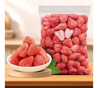 Fresh Freeze-Dried Strawberry Crisps, Dehydrated Strawberries,Dried Vegetables and Fruits, Fruit Chips, Ready to Eat Fruit Crisps, Vegan, Snack Ready to eat Snowflake Pastry Ingredients (250g)