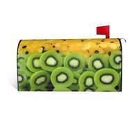 Fresh Fruit It is a Waterproof Fabric Mailbox Cover with a Print on one Side and a Curved Opening on one Side.