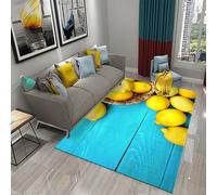 Fresh Fruit Lemon 3D Printing Large Carpet Living Room Area Carpet Soft Flannel Boy Room Gift Rug Cushion Rug 100 X 200 Cm - Polyester Soft Touch Easy Clean, Stain Resistant -1222190739975