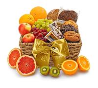 Fresh Fruit & Muffin Hamper - Classic Food Gift Basket with Tulip Muffins, Cookies, Bananas, Grapes - Luxury Gift Basket for Birthdays and Other Occasions, from Regency Hampers