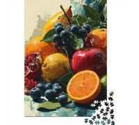 Fresh Fruit Still Life 1000 Piece Jigsaw Puzzle Paper Puzzle Game for Adults Colorful Table Decor Mindful Relaxation Gift 38x26cm/1000pcs