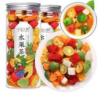 Fresh fruit tea,instant tea,Kumquat strawberry passion fruit tea,healthy fruit tea,sweet and sour tea,delicious fruit gifts, Chinese tea, fruit and vegetable tea, tea gifts (2 cans)