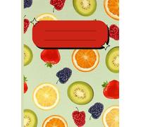 Fresh Fruit Vibes Notebook: 8.5 x 11 Inch Lined Journal | 120 Ruled Pages | Bright & Aesthetic Kiwi, Strawberry, and Citrus Design
