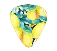 Fresh Fruit Yellow Lemon Limes,12 Pcs Guitar Pick,3 Different Thickness Plectrums for Acoustic Guitar Bass Ukulele (0.46mm 0.96mm 0.71mm)