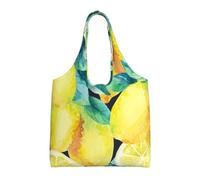 Fresh Fruit Yellow Lemon Limes,Reusable Tote Bags Grocery Bags Large Capacity Canvas Shopping Shoulder bag