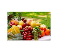 Fresh Fruits And Vegetables Colorful Food Poster Canvas Wall Decor Art Painting Prints on Modern Artwork for Living Room,Bathroom,Bedroom,Home 16x24inch(40x60cm)