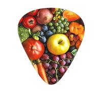 Fresh Fruits And Vegetables Guitar Picks Gift Set - Smooth Durable Plectrums For Acoustic, Electric & Bass Guitar, Perfect Present For Guitar Lovers & Musicians