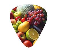 Fresh Fruits And Vegetables Print Guitar Pick Comfortable Feel, Clear Sound, Multiple Thicknesses For Varied Tones