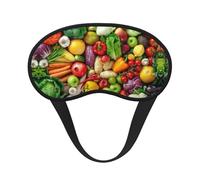 Fresh Fruits and Vegetables Print Sleep Eye Mask Light Blocking Soft and Comfortable Night Eye Blinder for Women Men for Sleeping Travel Night Shift