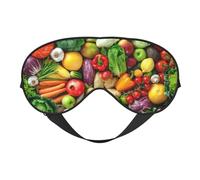Fresh Fruits and Vegetables Print Soft Eye Mask Beneficial Block Light Nap Night Use Travel Camping Meditation Yoga