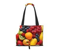 Fresh Fruits and Vegetables Printed Foldable Pet Bag - Portable Puppy Cat Travel Handbag Tote,Pet Carrier Backpacks.