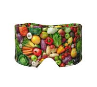 Fresh Fruits and Vegetables Printed, Full Eye Covers Light Blocking Eye Mask Sleep Eye and Ear Muffs