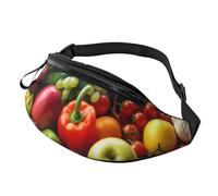 Fresh Fruits and Vegetables Printed Personalized Waist Bag, Lightweight and Versatile Crossbody Bag for Everyday and Outdoor Adventures