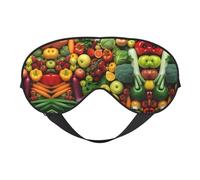 Fresh Fruits and Vegetables.. Soft Eye Mask Comfortable Sleep Mask with Adjustable Strap Breathable Fabric for Home Travel Camping & More