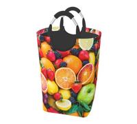 Fresh Fruits, Laundry Hamper, Collapsible Laundry Basket Large Durable Storage Bin with Handles 50L