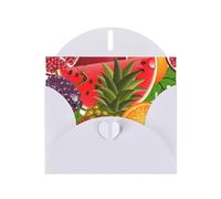 Fresh Fruits Pineapple Print Blank Cards and Envelopes 5" x 6" for Wedding Birthday Invitations and All Occasions